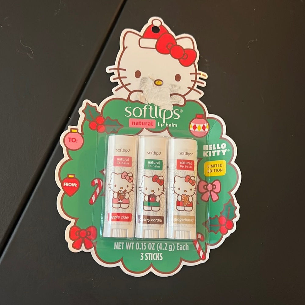 Hello Kitty Softlips triple holiday pack
